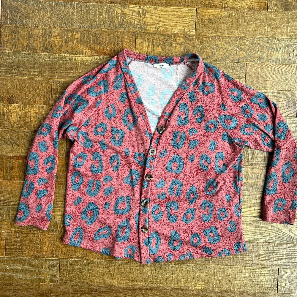 Ento Red Leopard Cardigan